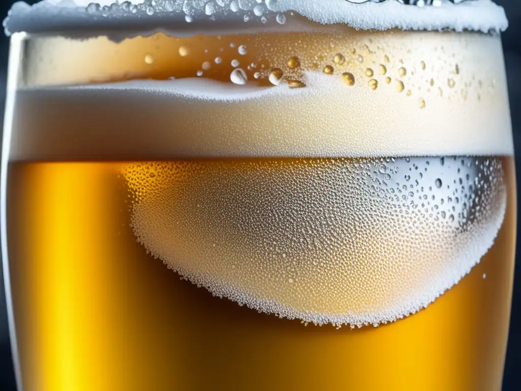 Temperatura perfecta: Imagen cautivadora de una copa de cerveza congelada, resaltando la importancia de servir a la temperatura ideal