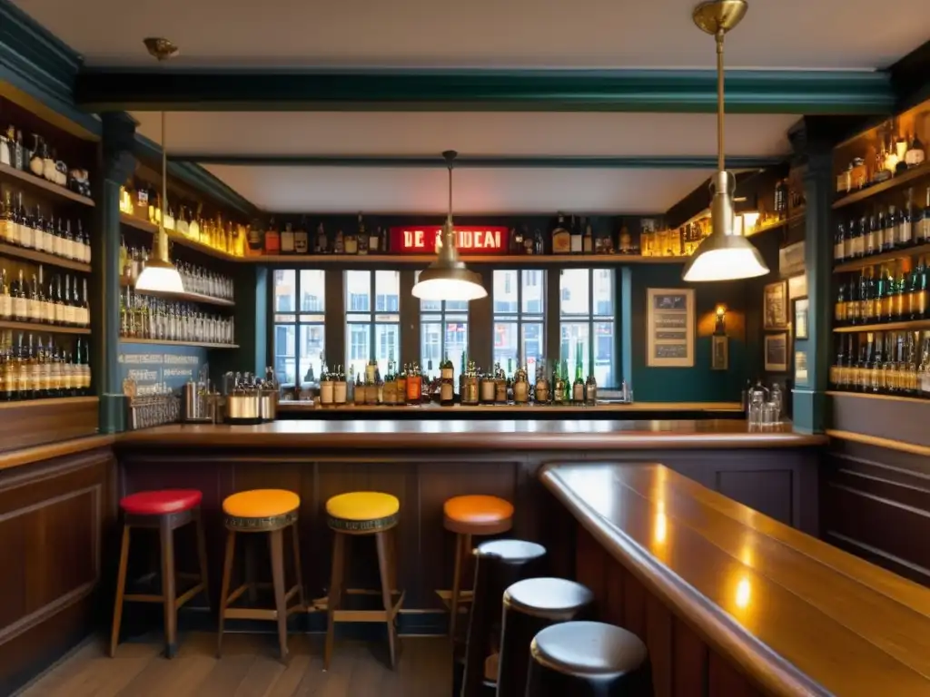 Interior del bar In de Wildeman en Ámsterdam: historia, ubicación y ambiente rústico con una amplia selección de cervezas