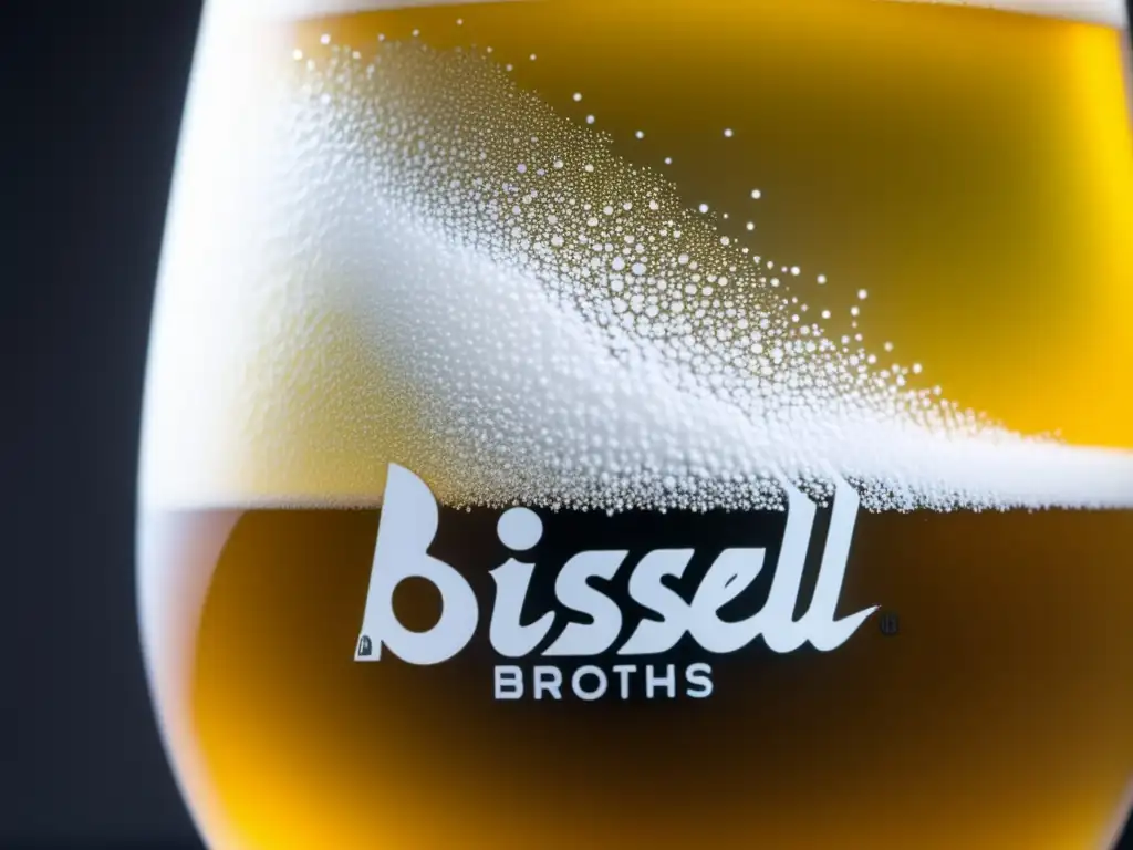 Cerveza IPA Bissell Brothers con burbujas doradas y aroma cítrico