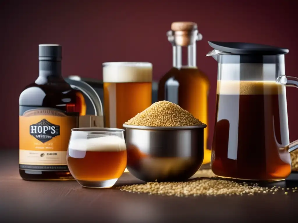 Kit cerveza extracto con ingredientes vibrantes y detalles exquisitos