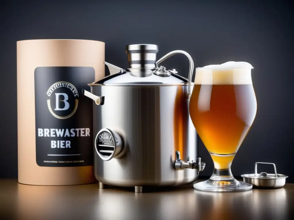 Kits principiantes de cerveza artesanal: detalles, calidad y elegancia en el BrewMaster Craft Beer Starter Kit