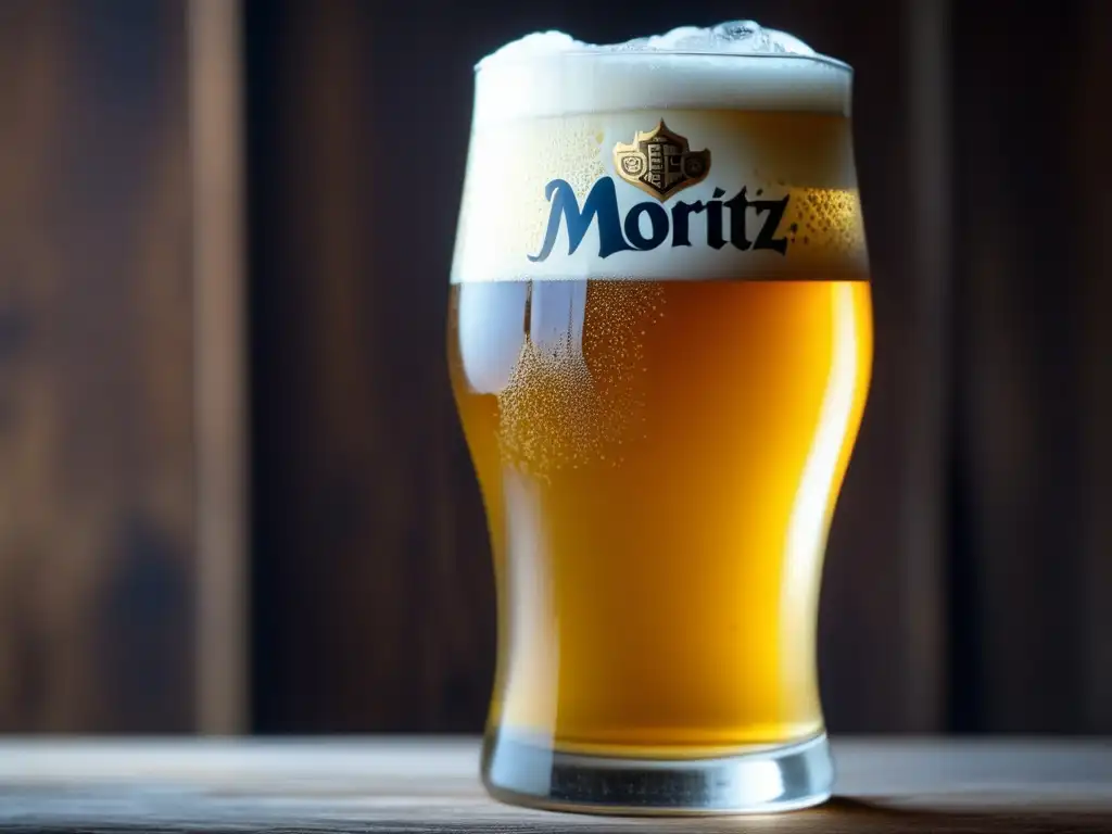 Cerveza Lager Moritz Epidor: artesanía y sofisticación (110 caracteres)