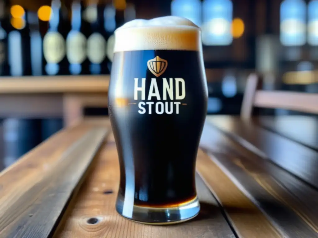 Cerveza Milk Stout de Left Hand Brewing con textura rica y elegante (110 caracteres)