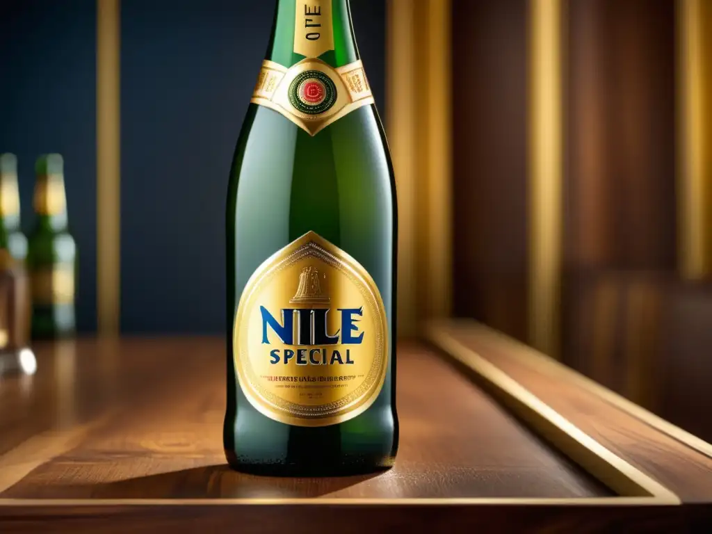 Detalle en 3D de la cerveza Nile Special: refrescante, sofisticada y de calidad