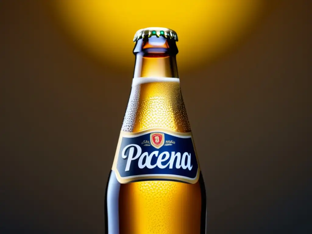 Botella de Paceña: diseño sofisticado, etiqueta vibrante y refrescante con detalles de calidad y tradición