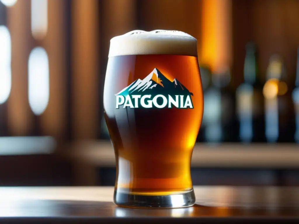 Cerveza IPA Patagonia Amber Lager con detalles ultradetallados