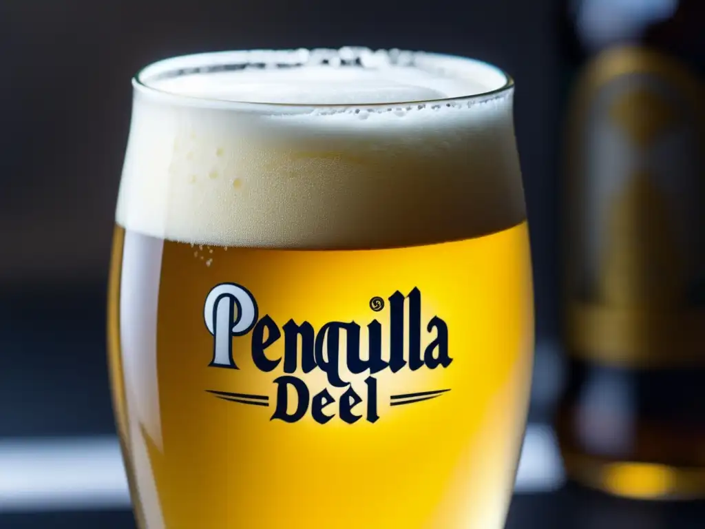 Cerveza Peñón del Águila Pilsner Clásica en vaso alto, dorada, burbujeante y refrescante