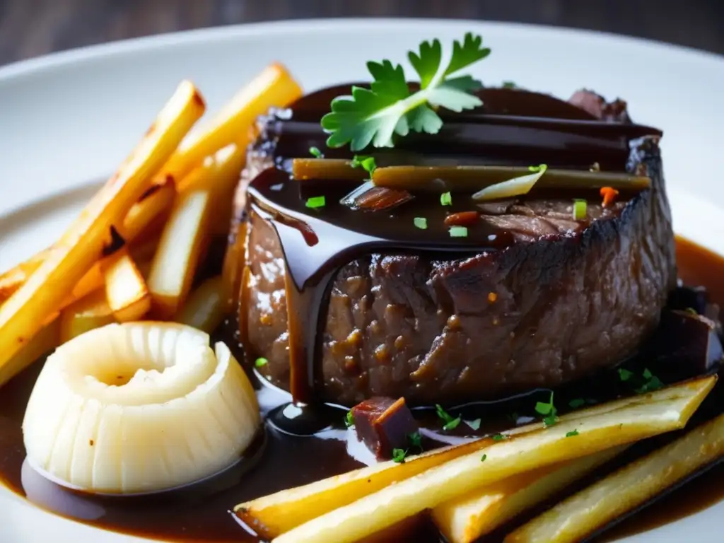 Deliciosa carbonnade flamande con carne tierna y crujientes fritas belgas - Saison