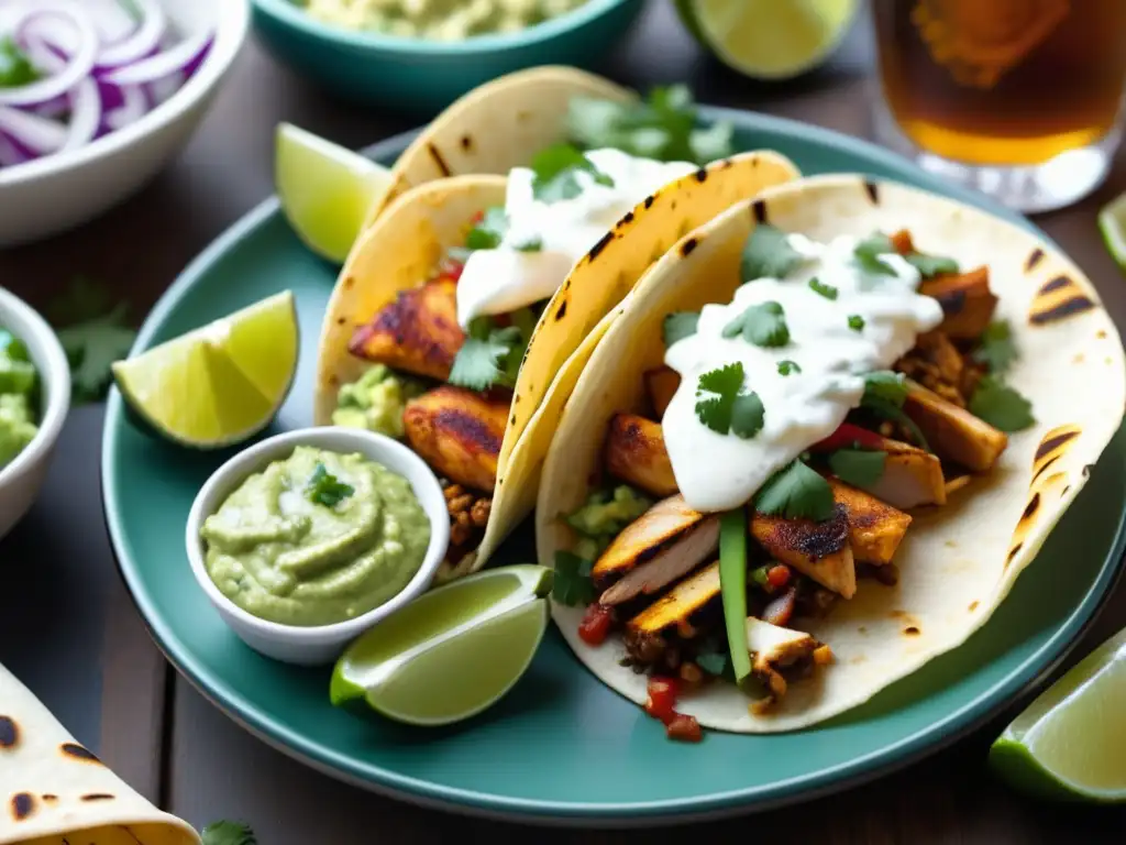 Platos Mexicanos y Cerveza IPA en imagen 8k - Harmonía perfecta entre Dunkel y cocina mexicana