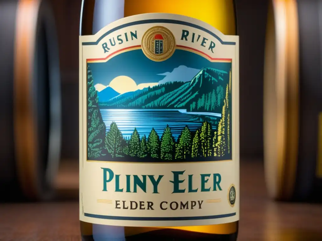 Detalle ultradetallado de la cerveza Pliny the Elder de Russian River Brewing Co