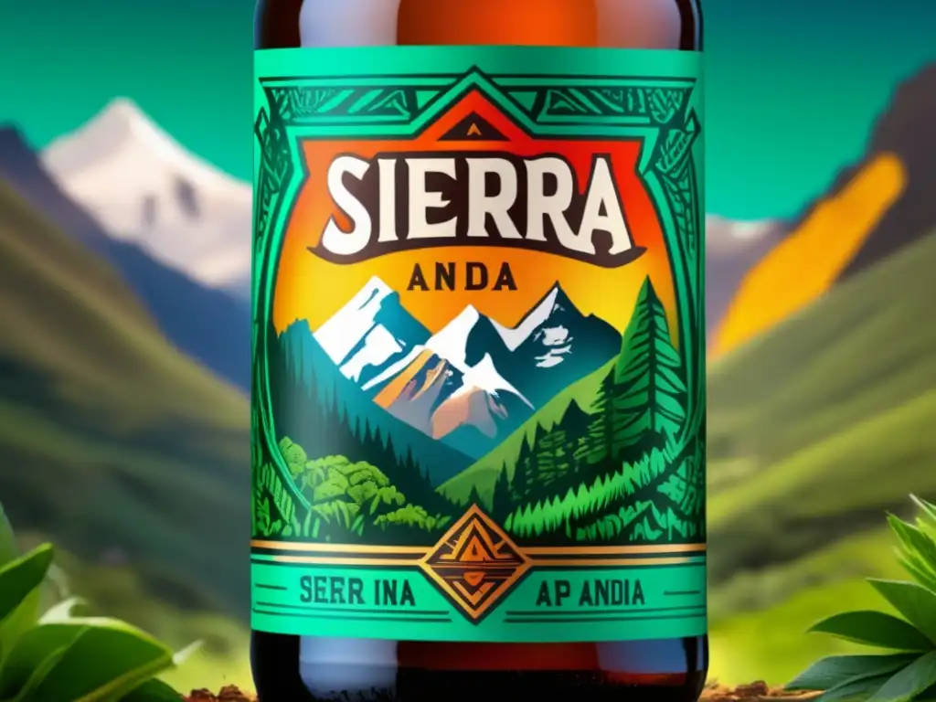 Detallada imagen de la botella de Sierra Andina Shaman IPA, con etiqueta y colores vibrantes que resaltan la calidad de esta cerveza Pale Ale