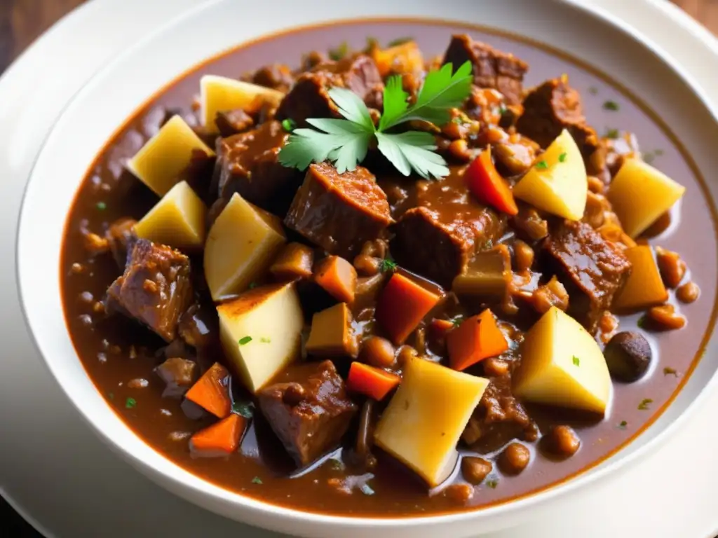 Goulash húngaro con Pilsner Checa y Platos Regionales