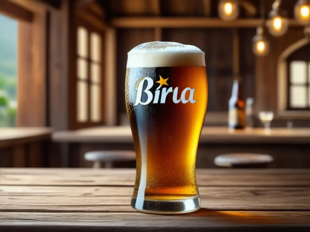 Detalle de una Buğday Bira turca en vaso de cristal, resaltando sus colores y texturas naturales