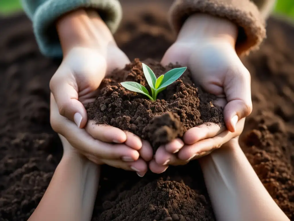 Colaboraciones Verdes: Manos entrelazadas simbolizando la conexión con la naturaleza