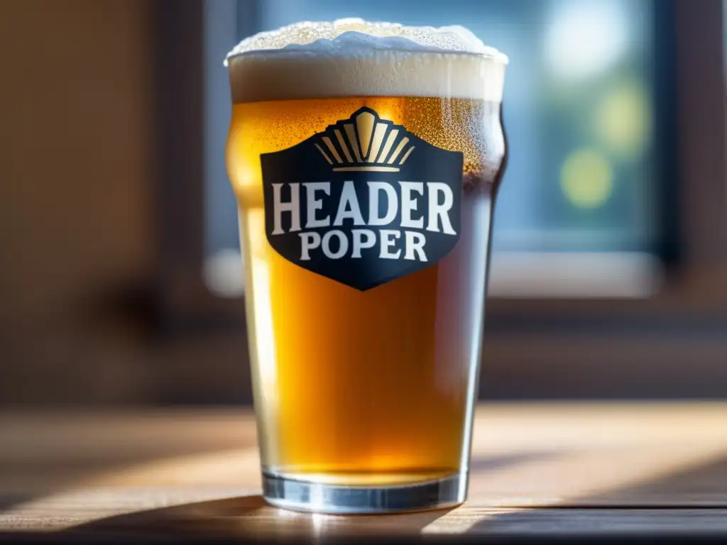 Pinta dorada de Heady Topper en vaso de madera - The Alchemist