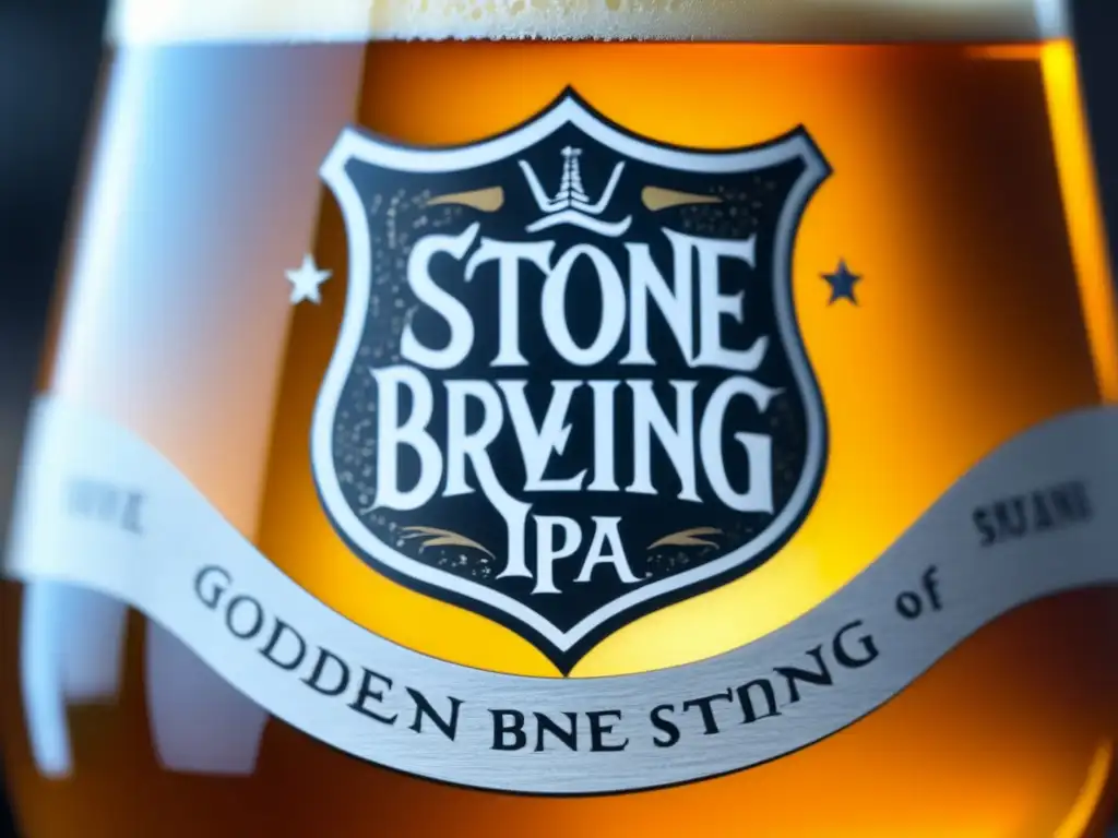 Cerveza Stone Brewing IPA en vaso con espuma cremosa - Bares en San Diego