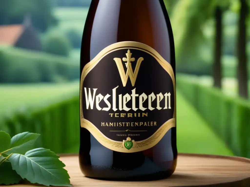 Detalle de una botella de cerveza Westvleteren: autenticidad y tradición Trappist